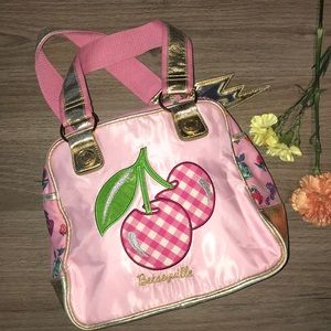 HP✨ Betsey Johnson Gingham Cherry Pink Handbag